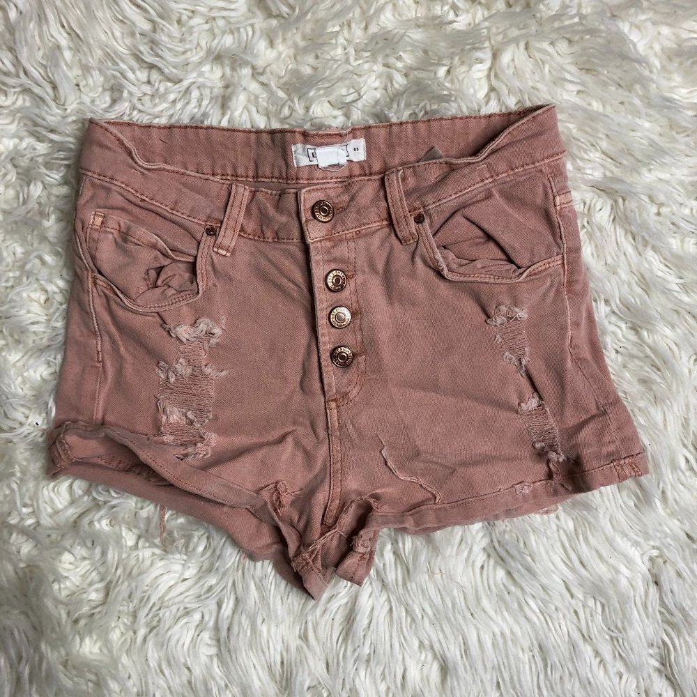 Pink Jean Shorts